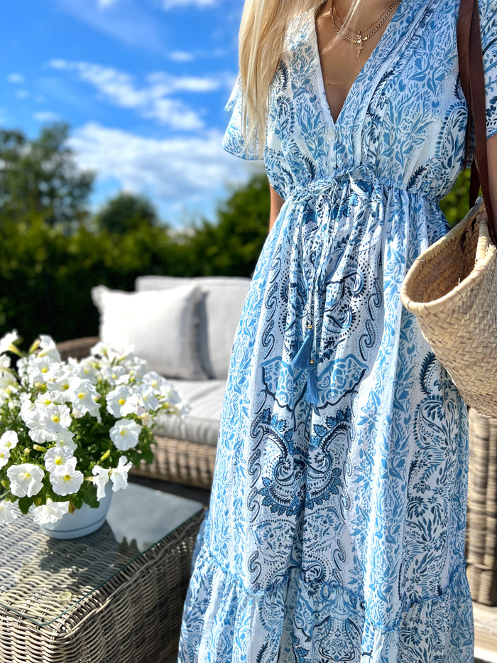 Neysa cotton dress, blue