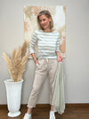 Alexa linen pants, white