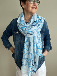 Arietta -huivi, sininen