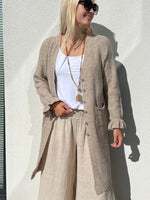 Donna -neuletakki, tumma beige