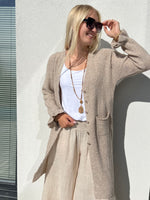Donna -neuletakki, tumma beige