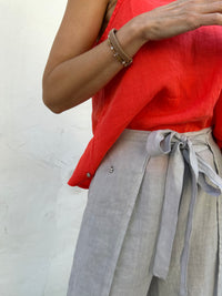 Zia linen pants, gray