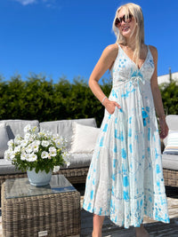 Keya dress, turquoise