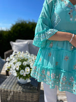 Alisha cotton dress / tunic, turquoise