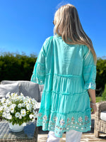 Alisha cotton dress / tunic, turquoise