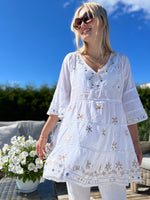 Alisha cotton dress / tunic, white