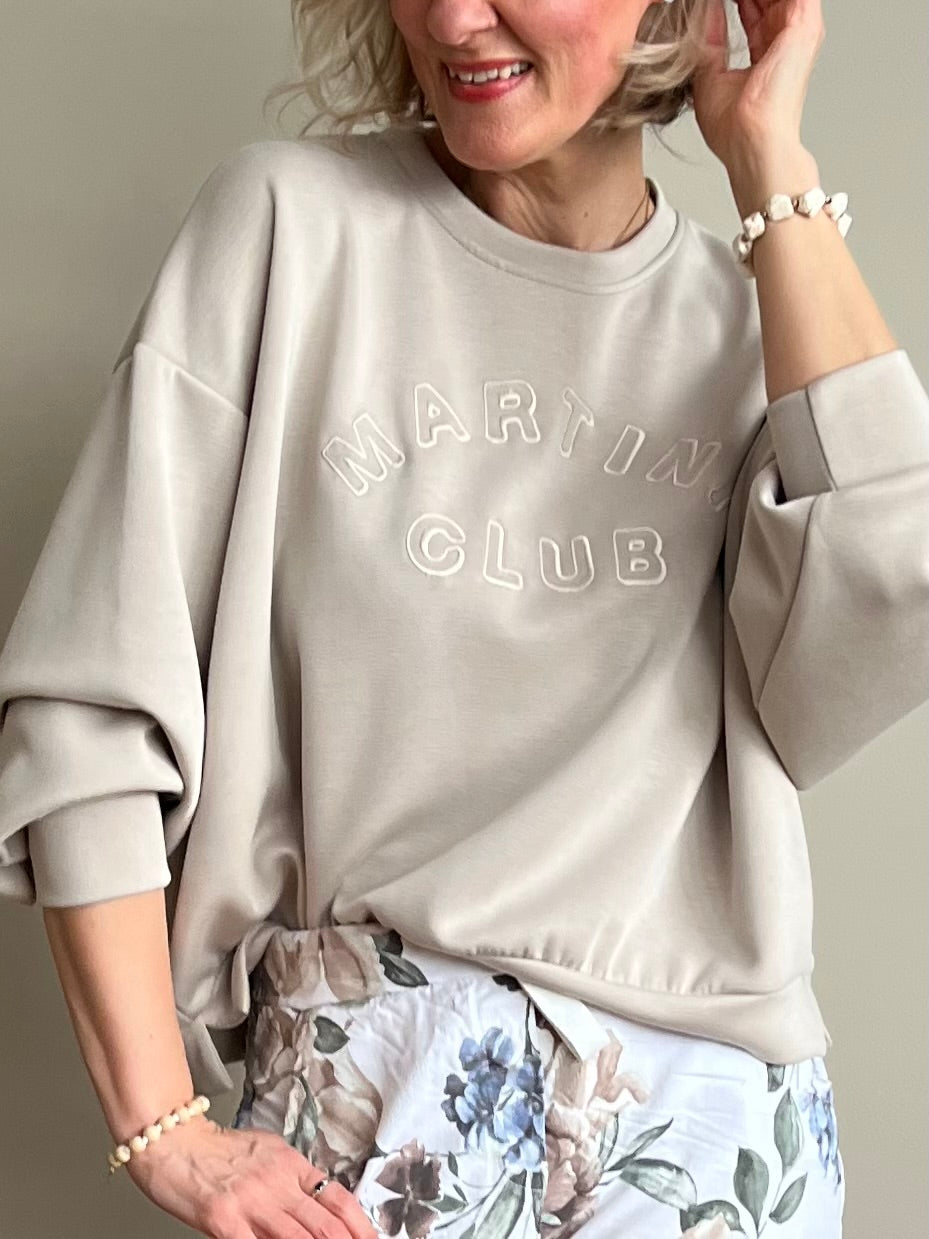 Martini Club sweatshirt, vaalea taupe