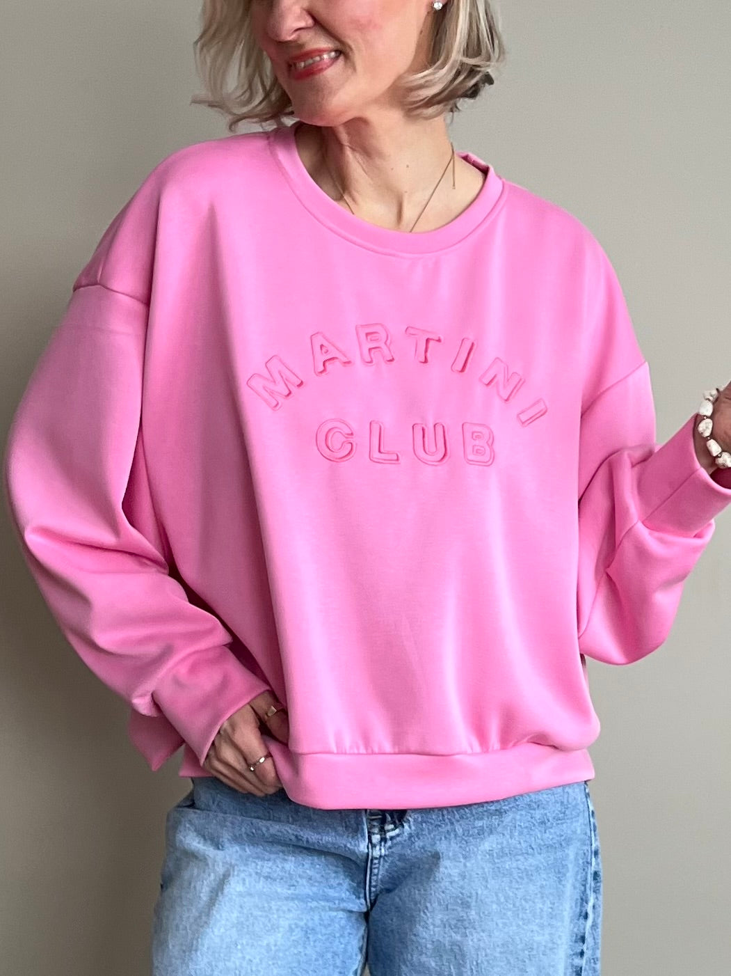 Martini Club sweatshirt, pink