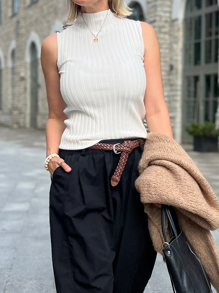 Sara braided belt, brown