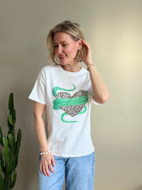 Heart -t-paita, valkoinen / vihreä