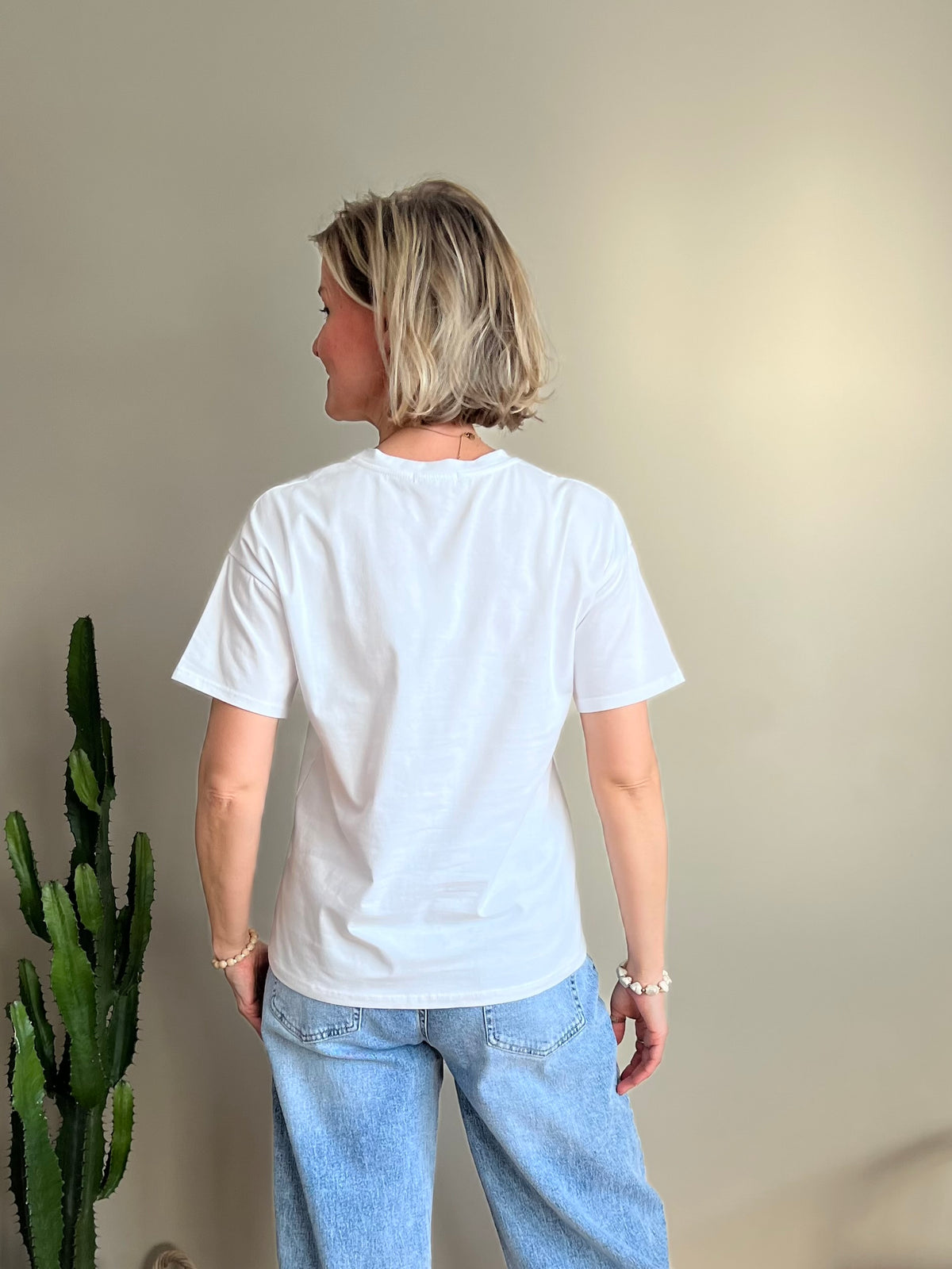 Heart -t-paita, valkoinen / sininen