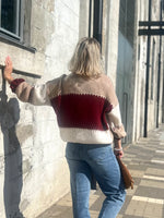 Bella -neuletakki, burgundy