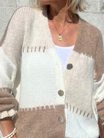 Bella -neuletakki, tumma beige
