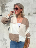 Bella -neuletakki, tumma beige
