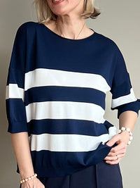 Sole -neule, sininen / valkoinen