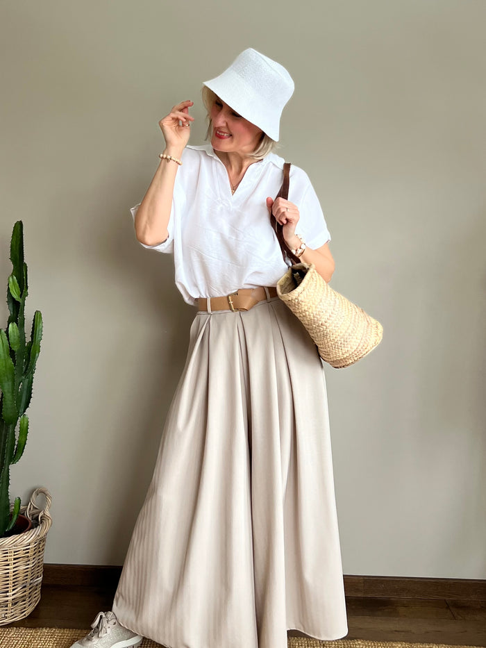 Capri -hattu, valkoinen