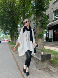 Tara poncho, off-white