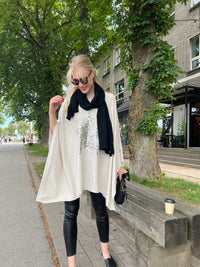 Tara poncho, off-white