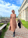 Saint Tropez -mekko pitkähihainen, ruskea