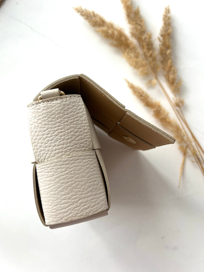 Gina leather bag, ivory