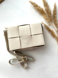 Gina leather bag, ivory