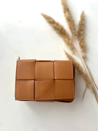 Gina leather bag, cognac