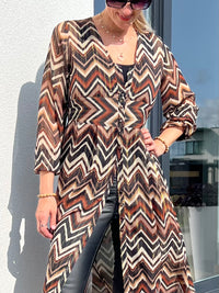 Vida kaftan, suede / Henna / sand / black