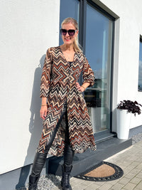 Vida kaftan, suede / Henna / sand / black