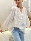 Luna cotton shirt, white