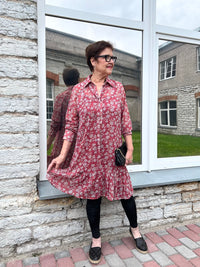 Pop -sifonkimekko, oxblood red / multicolor