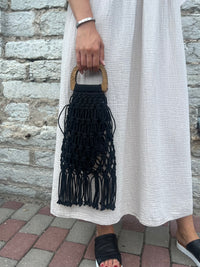 Lecce drawstring bag, black