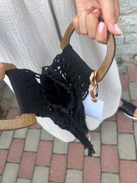 Lecce drawstring bag, black