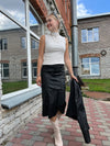 Hillary-cout skirt, black