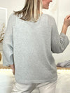 Love cotton sweater, light gray