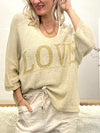 Love cotton sweater, beige