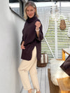 Claudie -neule, tummanruskea