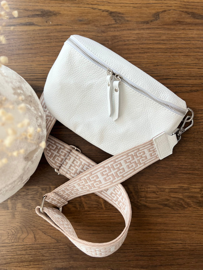 Montana II crossbody + extra shoulder strap, white