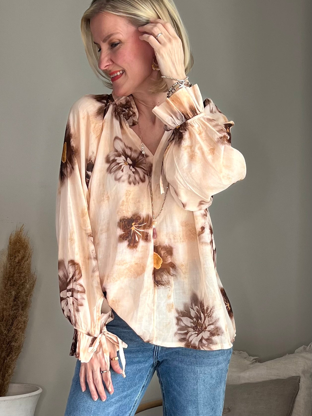 Havana cotton shirt, brown