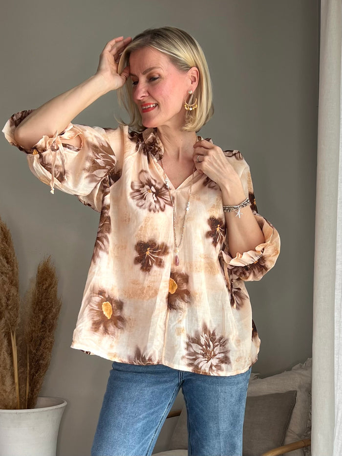 Havana cotton shirt, brown