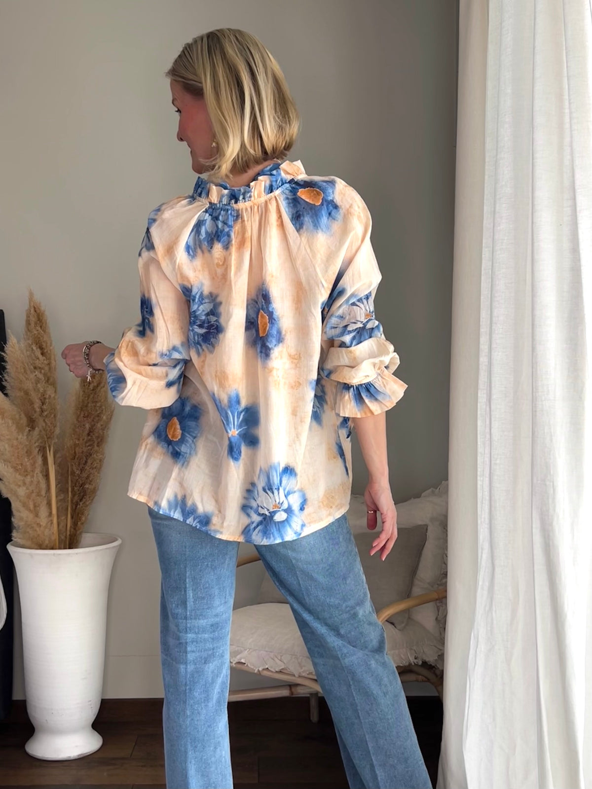 Havana cotton shirt, blue