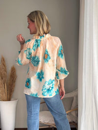 Havana cotton shirt, aqua green