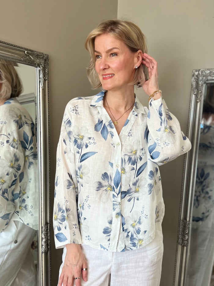 Carina -pellavapaita, valkoinen