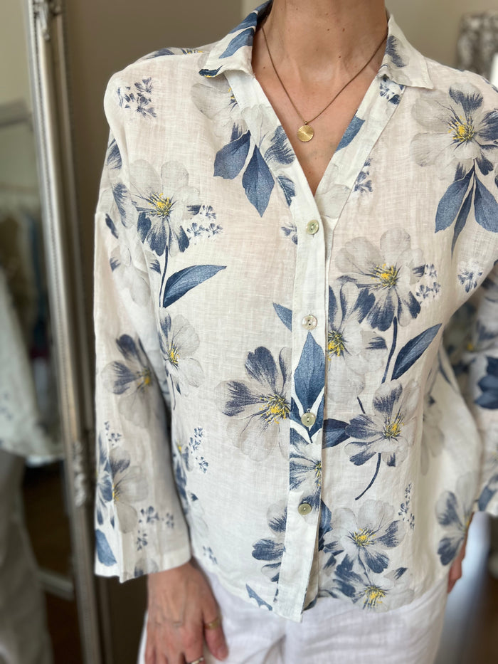 Carina -pellavapaita, valkoinen