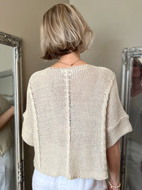 Luisa -puuvillaneule, beige