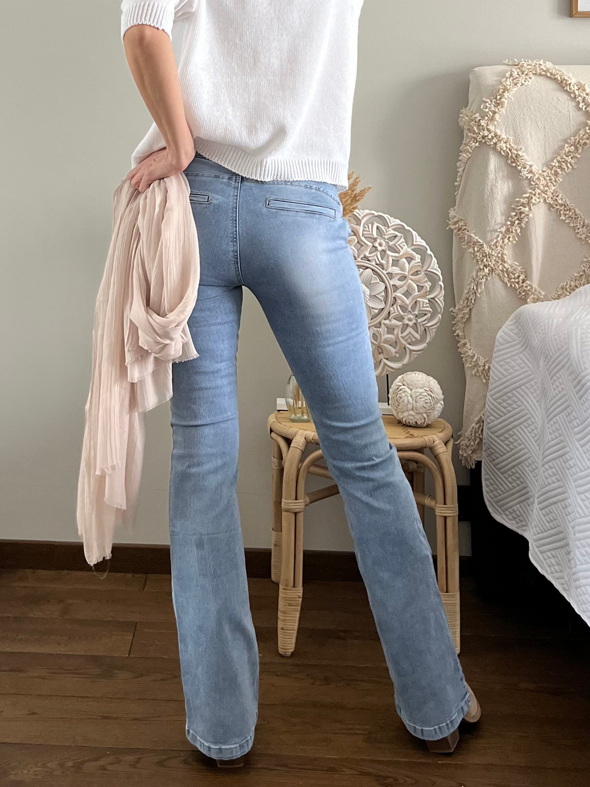 Denim Angie bootcut jeans, light blue