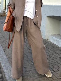 Fiona -puuvillahousut, taupe