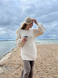Evi merino wool sweater, cloud