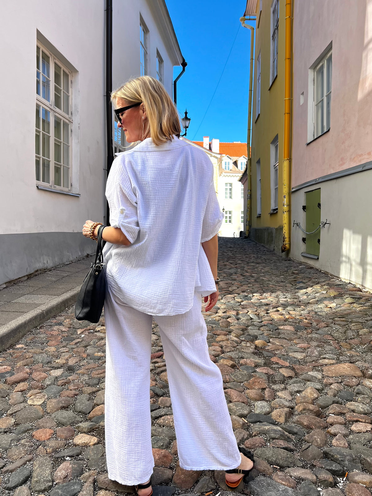 Fiona cotton shirt, white