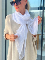 Joanna scarf, white