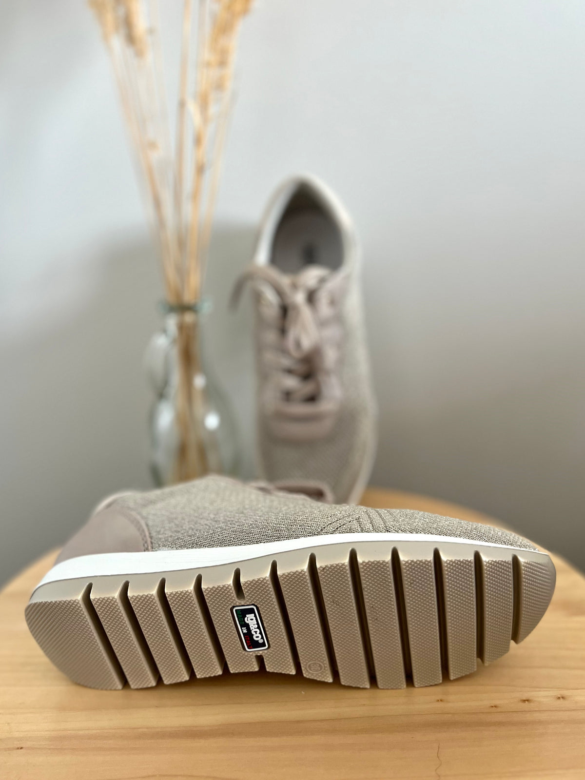 Igi &amp; Co Fly Knit Recycled sneakers, Taupe